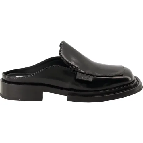 Mules, female, , Size: 10 US Leather Mules, Elegant and Comfortable - Moschino - Modalova