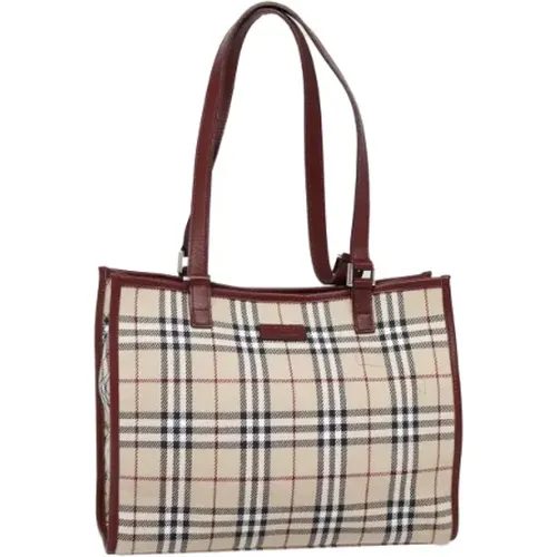 Pre-owned Tote Bags, female, , Size: ONE SIZE Pre-owned Canvas handbags - Burberry Vintage - Modalova