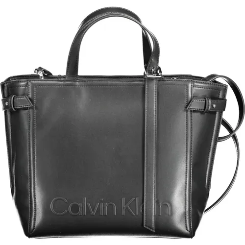 Schwarze Damenhandtasche mit verstellbarem Riemen - Calvin Klein - Modalova