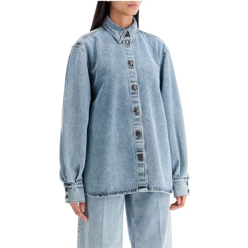 Oversized Denim Shirt Damen , Damen, Größe: S - Magda Butrym - Modalova