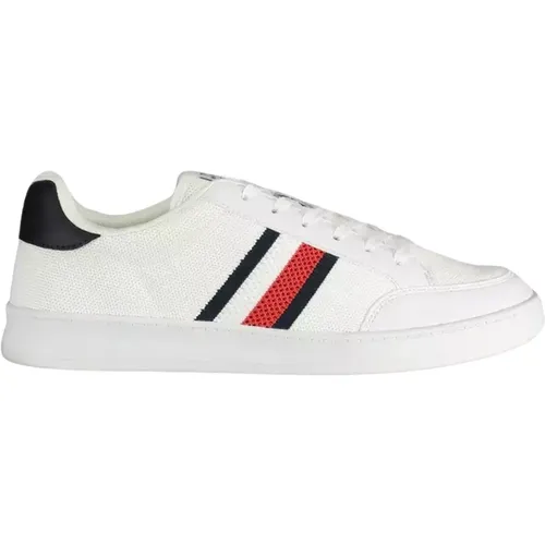 Sneakers, male, , Size: 11 US Polyester Sneaker with Contrasting Details and Logo - Tommy Hilfiger - Modalova