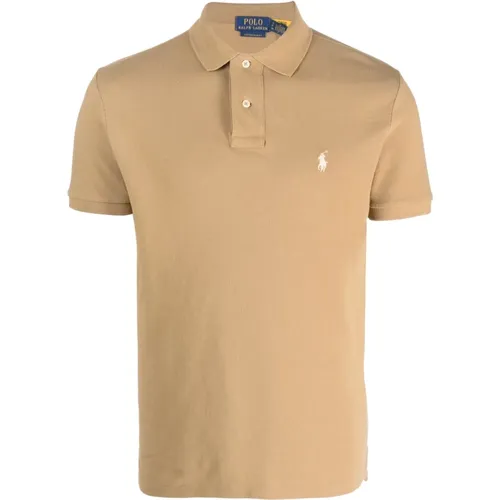 Maßgeschneidertes Slim Fit Baumwoll-Mesh-Polo , Herren, Größe: L - Polo Ralph Lauren - Modalova