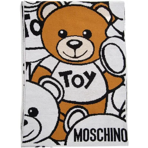 Maxi Logo Wool Scarf , female, Sizes: ONE SIZE - Moschino - Modalova