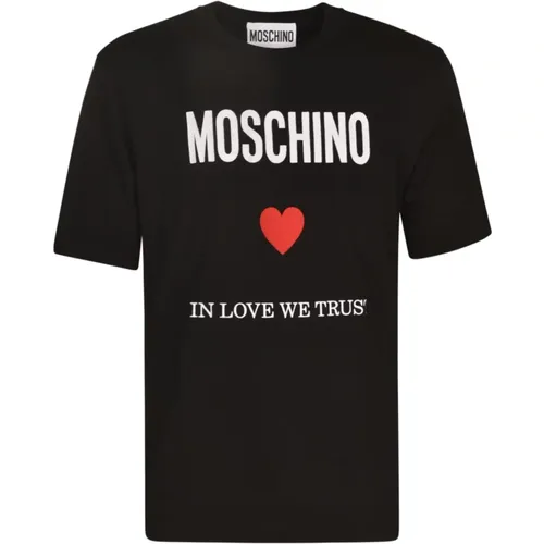 Stilvolle T-Shirts und Polos , Herren, Größe: 2XL - Moschino - Modalova