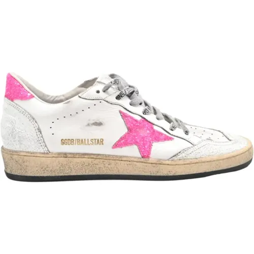 Crack Leder Glitzerstern Sneakers - Golden Goose - Modalova