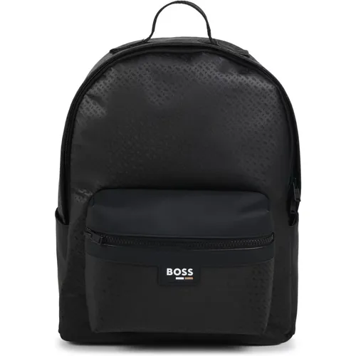 Backpacks, unisex, , Size: ONE SIZE Monogram backpack with tricolor print - Hugo Boss - Modalova