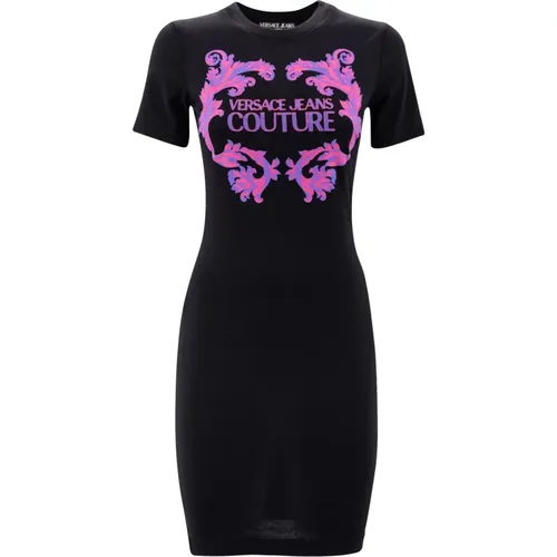 Logo Print T-shirts and Polos , female, Sizes: 2XS - Versace Jeans Couture - Modalova