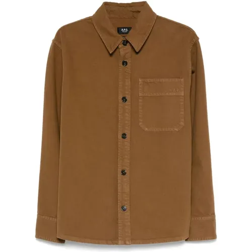 Casual Shirts, male, , Size: S Embroidered Basile Shirt - A.p.c. - Modalova