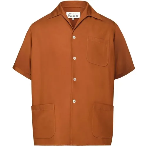 Orange Bronze Kurzarmhemd , Herren, Größe: M - Maison Margiela - Modalova