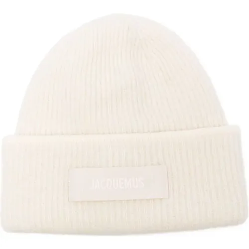 Beanies, unisex, , Size: ONE SIZE Stylish Bianco Accessories Hat - Jacquemus - Modalova