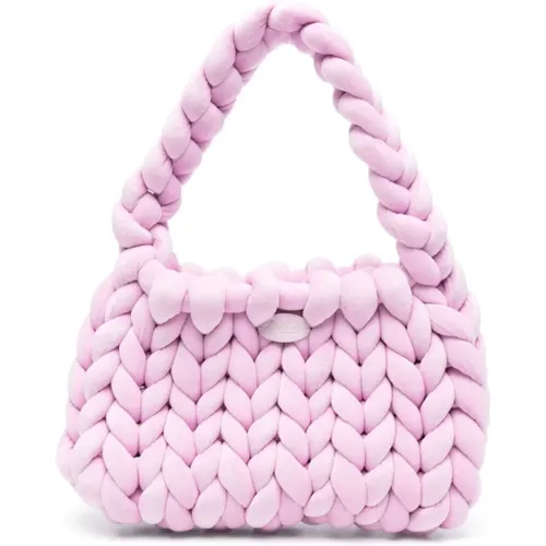 Knit Shoulder Bag with Magnetic Fastening , female, Sizes: ONE SIZE - MC2 Saint Barth - Modalova