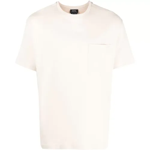 Τ-shirt with chest pocket , male, Sizes: L - A.p.c. - Modalova