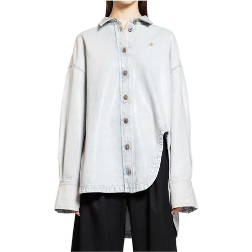 Denim Shirts, female, , Size: S Sky Denim Jacket - The Attico - Modalova