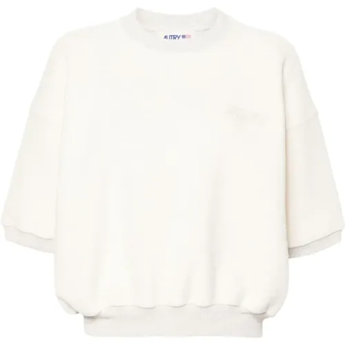 Logo Patch Cropped Sweatshirt Autry - Autry - Modalova