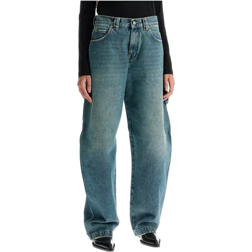 Hochtaillierte zerrissene Denim Zimmermann-Jeans , Damen, Größe: W28 - DARKPARK - Modalova