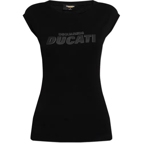 T-Shirts, female, , Size: 2XS X Ducati - Dsquared2 - Modalova