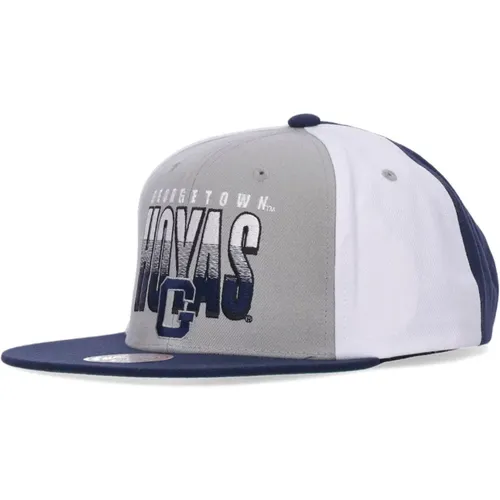 Caps, male, , Size: ONE SIZE Georgetown Hoyas Snapback Cap Grey/Blue - Mitchell & Ness - Modalova