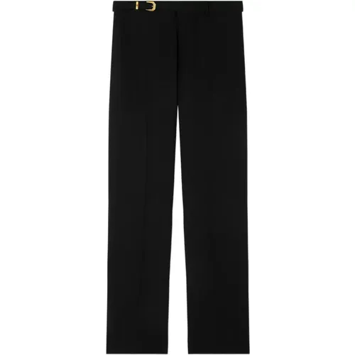 Straight Trousers, male, , Size: L Wool-Blend Formal Pants - Versace - Modalova