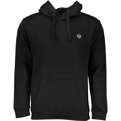 Hoodies, male, , Size: XL Embroidered Hooded Fleece Sweatshirt - Sergio Tacchini - Modalova