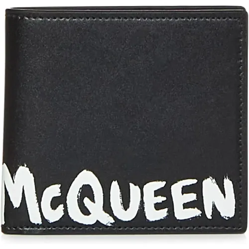 Bi-Fold Wallet with Graffiti Print , male, Sizes: ONE SIZE - alexander mcqueen - Modalova