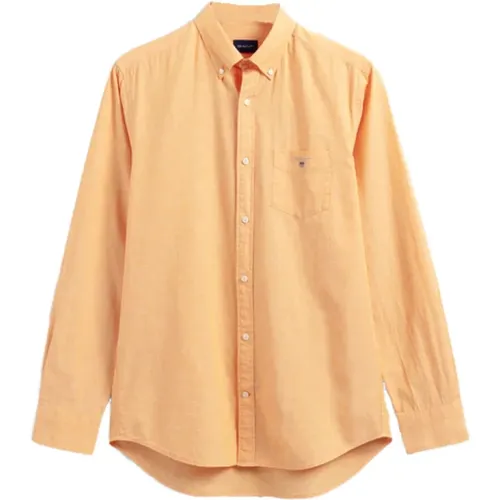 Baumwoll-Leinen Regular Shirt , Damen, Größe: 2XL - Gant - Modalova