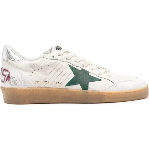 Leather Sneakers Green Star , male, Sizes: 6 UK - Golden Goose - Modalova