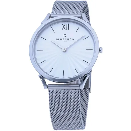 Watches, male, , Size: ONE SIZE Elegant Silver Mens Analog Watch - Pierre Cardin - Modalova