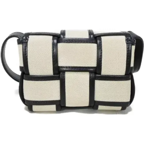 Pre-owned Cross Body Bags, female, , Size: ONE SIZE Pre-owned Canvas shoulder-bags - Bottega Veneta Vintage - Modalova