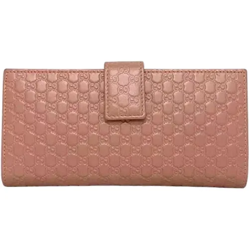 Pre-owned Wallets, female, , Size: ONE SIZE Pre-owned Leather wallets - Gucci Vintage - Modalova