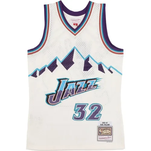 Sportswear, male, , Size: S NBA Basketball Tank Top Karl Malone - Mitchell & Ness - Modalova