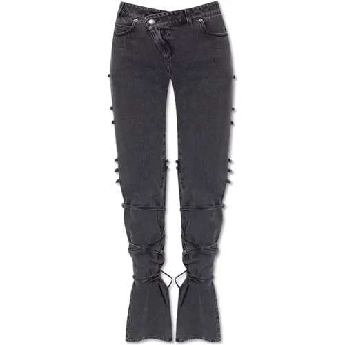 Jeans mit Schnürsenkeln - alexander mcqueen - Modalova