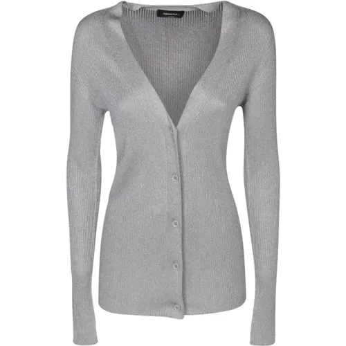 Womens Clothing Sweater Metallic Ss24 , female, Sizes: XS, S - Fabiana Filippi - Modalova