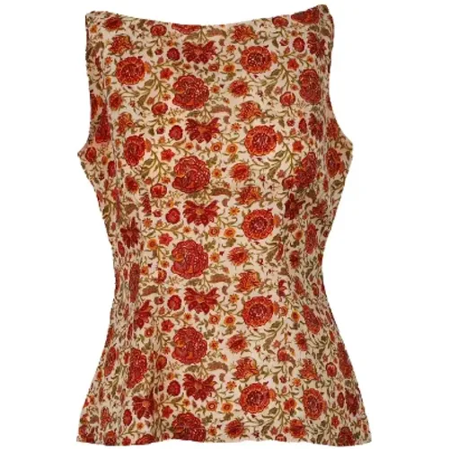 Pre-owned Tops, female, , Size: XL Silk Floral Top - Pre-owned, Excellent Condition - Isabel Marant Pre-owned - Modalova