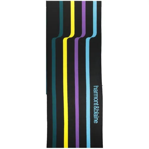 Winter Scarves, male, , Size: ONE SIZE Striped Wool Scarf - Multi - Harmont & Blaine - Modalova