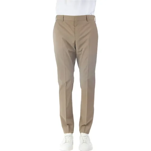 Chinos, male, , Size: M Dove Grey Techno Cargo Trousers - PT Torino - Modalova