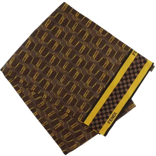 Pre-owned Cotton Fendi Scarf , female, Sizes: ONE SIZE - Fendi Vintage - Modalova