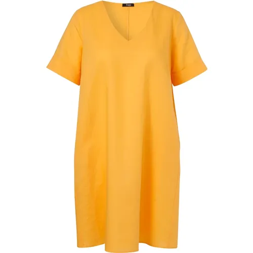 V-Ausschnitt Kleid Halbarm , Damen, Größe: 6XL - Frapp - Modalova