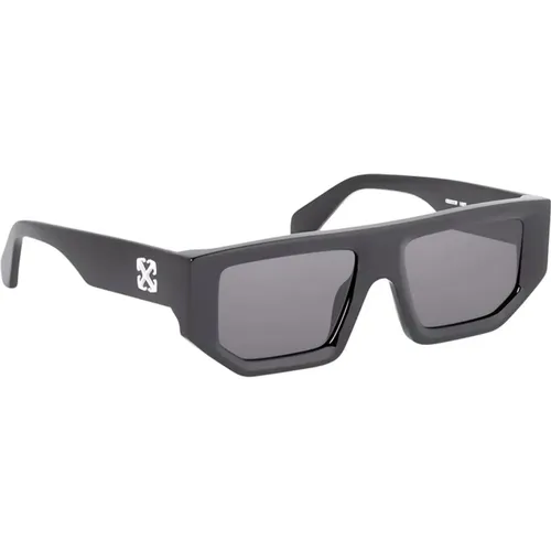 Dark Grey Sunglasses Vancouver Style , unisex, Sizes: 53 MM - Off White - Modalova