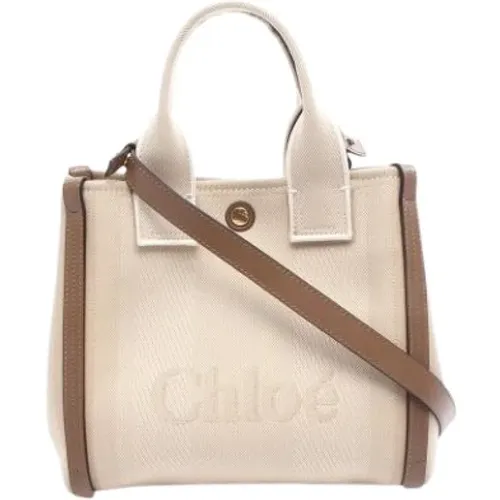 Pre-owned Tote Bags, female, , Size: ONE SIZE Pre-owned Canvas Shoulder Bag - Chloé Pre-owned - Modalova