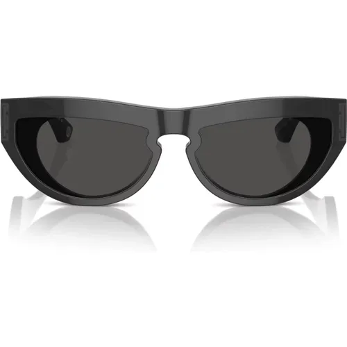 Trendy Sunglasses with Dark Grey Lenses , unisex, Sizes: 58 MM - Burberry - Modalova