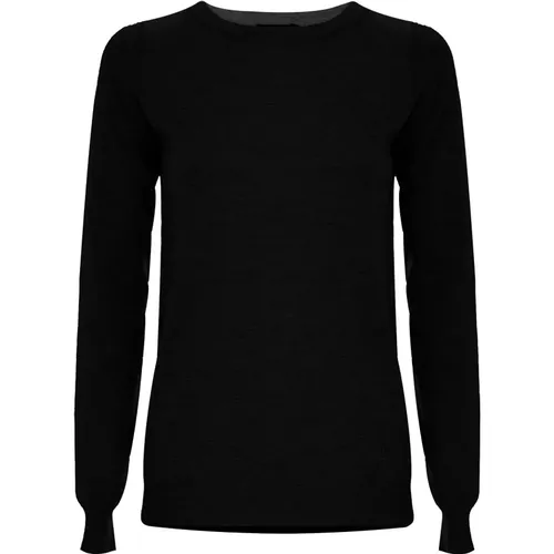 Round-neck Knitwear, female, , Size: L Traditional slim fit long sleeved sweatshirt - Kocca - Modalova