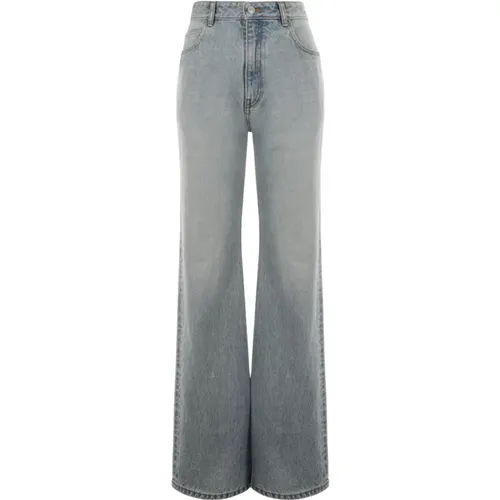 Jeans,Stylische Jeans in Weiß/Blau,Hellblaue High-Waist Wide Leg Jeans - Balenciaga - Modalova