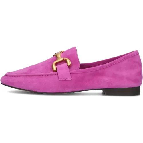 Lila Loafer mit Gold Detail , Damen, Größe: 38 EU - Bibi Lou - Modalova