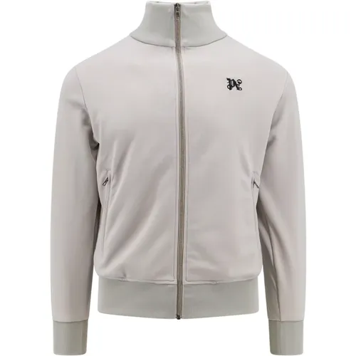 Grey Sweatshirt with Zip Pockets , male, Sizes: L, XL, S, XS, M - Palm Angels - Modalova
