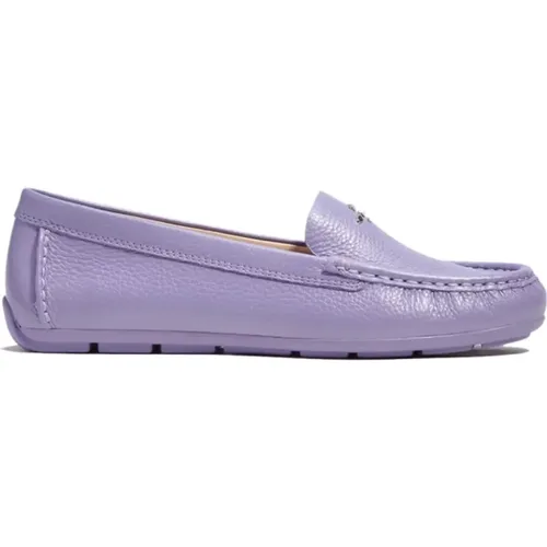 Loafers, female, , Size: 6 1/2 US Logo Driver Loafers Light Violet - Coach - Modalova