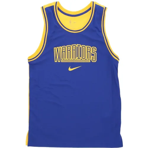 Sportswear, male, , Size: M Basketball Tank Top Courtside Graphic Blue - Nike - Modalova