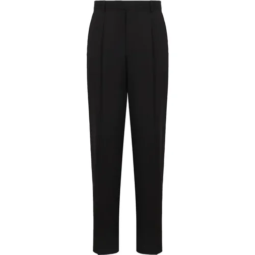 Suit Trousers, male, , Size: M Classic wool pants - Emporio Armani - Modalova