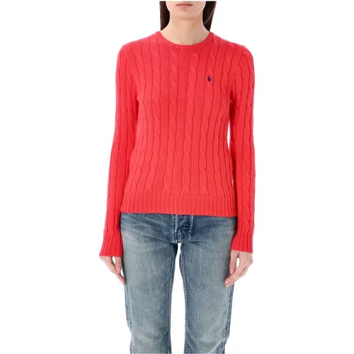 Cable-Knit Crewneck Sweater , female, Sizes: M, L - Ralph Lauren - Modalova