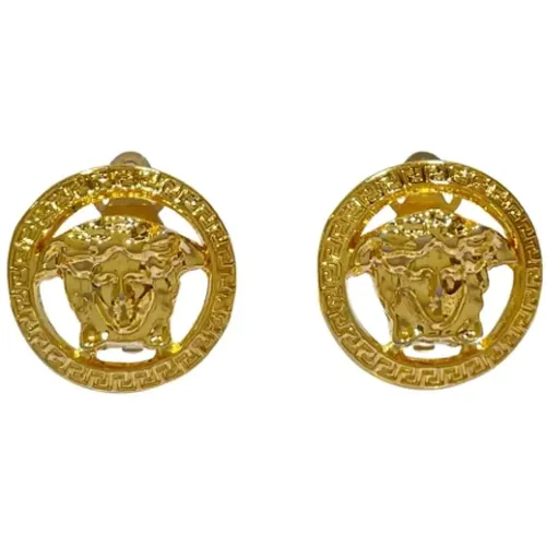 Pre-owned Metal earrings , female, Sizes: ONE SIZE - Versace Pre-owned - Modalova