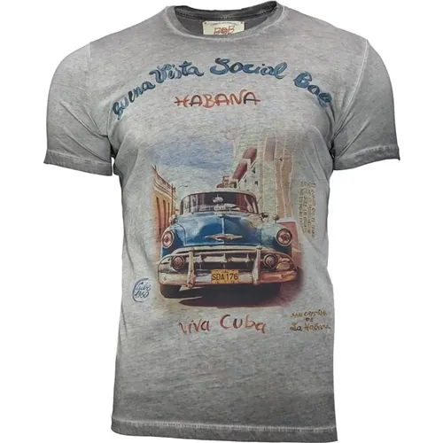 Vintage Grey Short Sleeve Chevrolet T-Shirt , male, Sizes: M, 2XL - BOB - Modalova